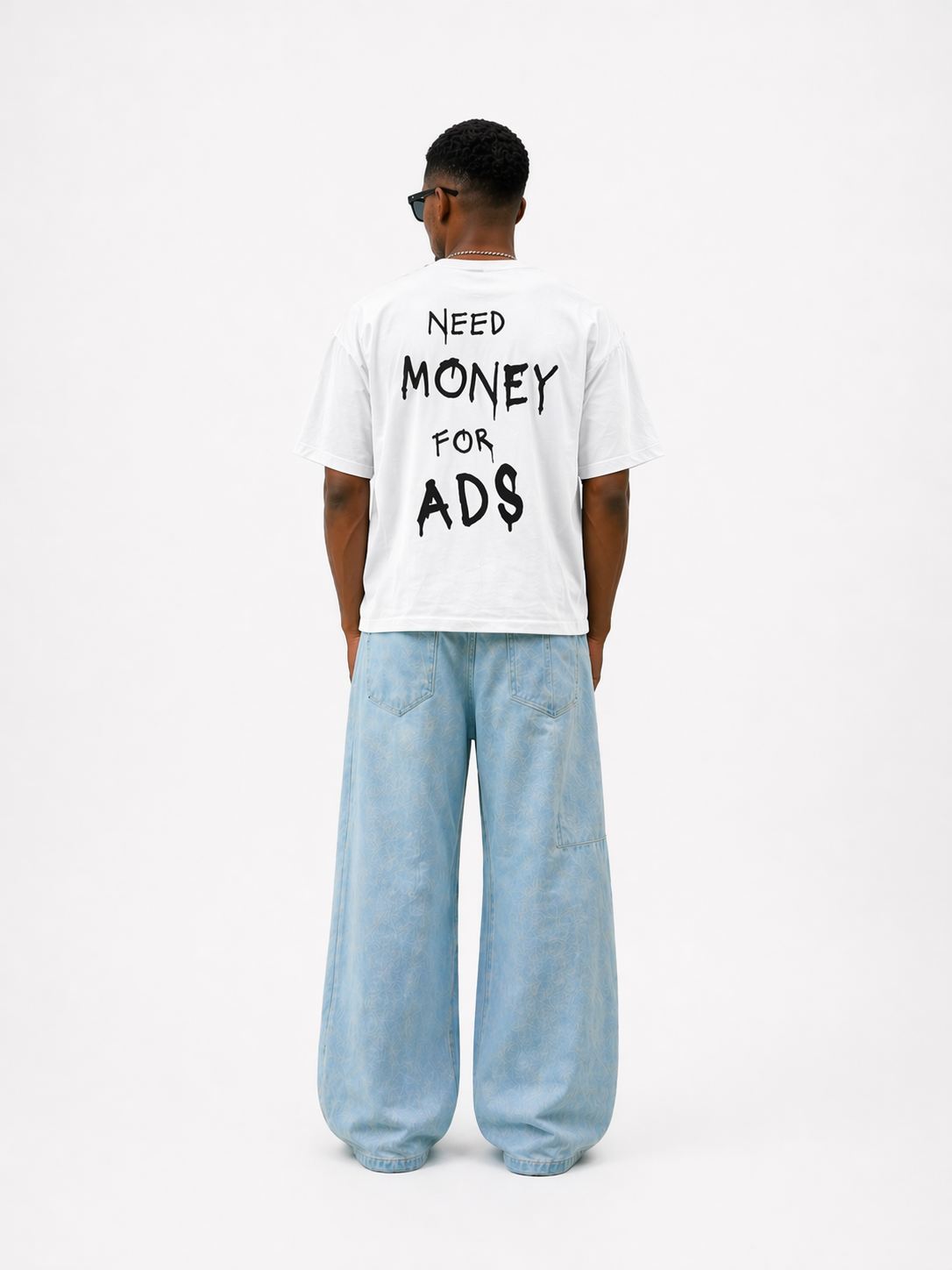 Need Money For Ads Tee - White