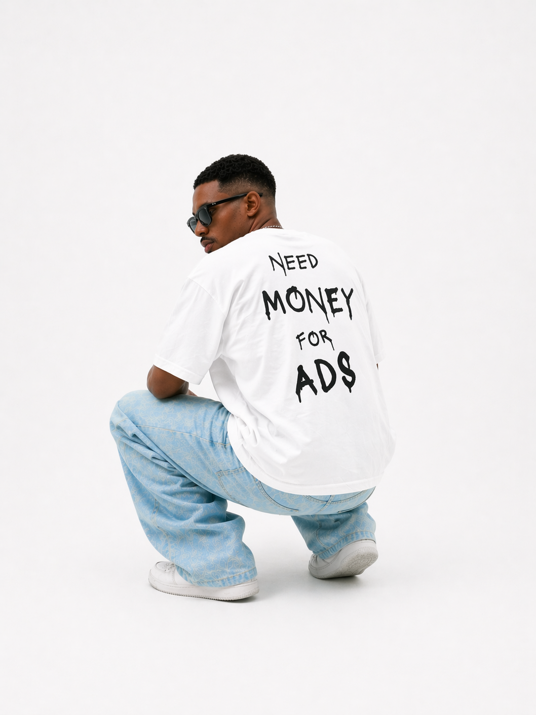 Need Money For Ads Tee - White